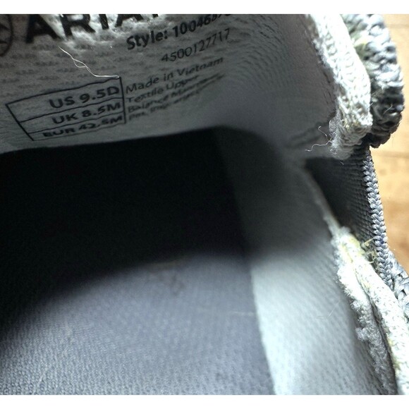 Ariat Shoes Mens size 9.5 D Hilo 360 Heather Gray Charcoal Slip On casual Loafer - Picture 11 of 11